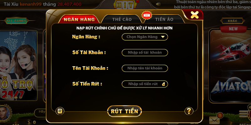 Rút tiền Hitclub khi đã chiến thắng số tiền lớn