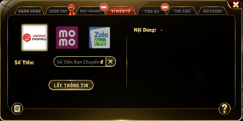 Giao dịch qua ví điện tử đã được Hitclub áp dụng để người chơi lựa chọn
