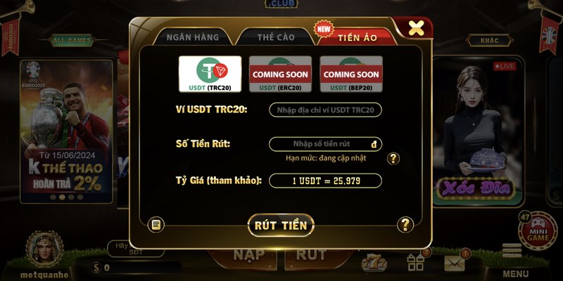 Tiền ảo là phương thức rút tiền Hitclub khá mới lạ